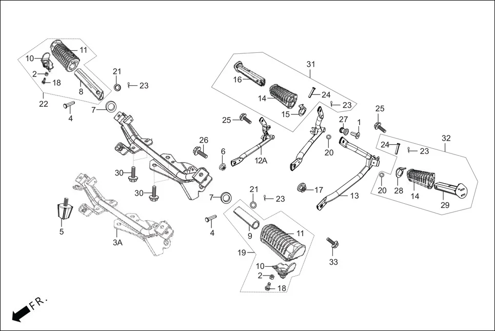 F-17-DISC STEP ASSY./PILLION STEP. diagram showing 94201-16150