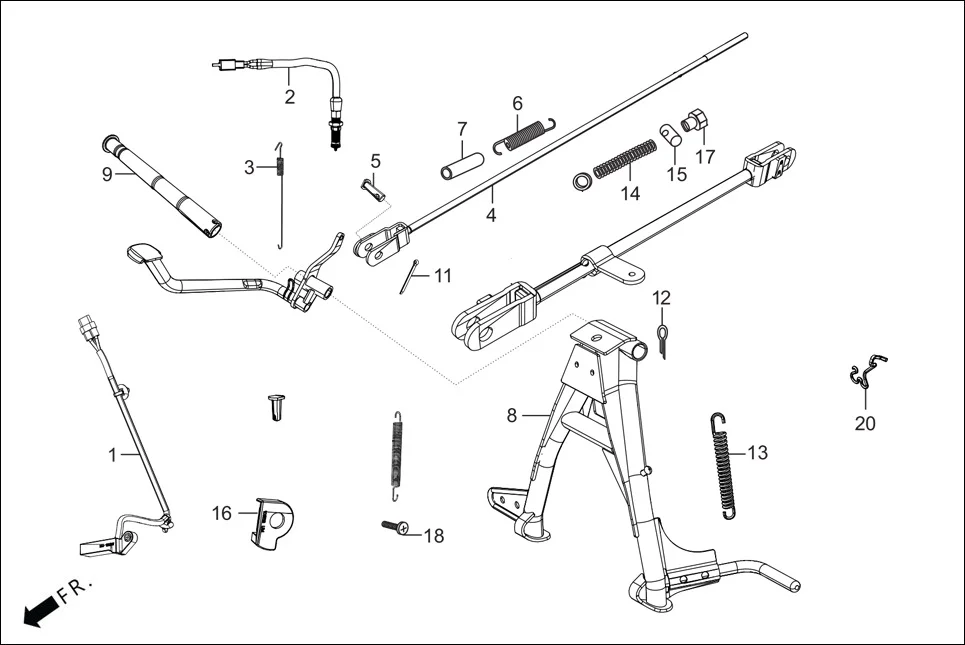 F-18-DRUM MAIN STAND/PEDAL BRAKE diagram showing 35357-AAG-A10