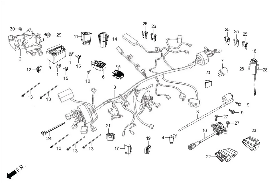 F-24 WIRE HARNESS/BATTERY diagram showing 90306-KVT-941