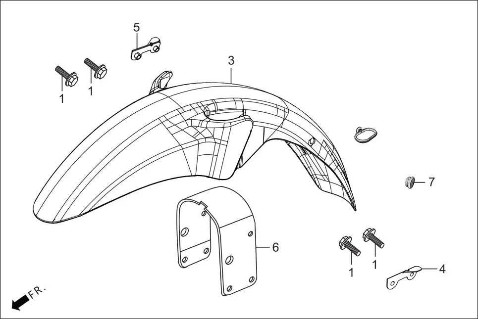 F-6-DISC FRONT FENDER diagram showing 90862-AAB-300