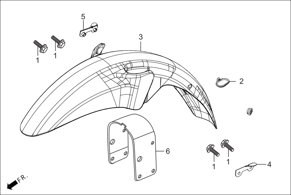 F-6-DRUM FRONT FENDER diagram showing 45451-AAF-400