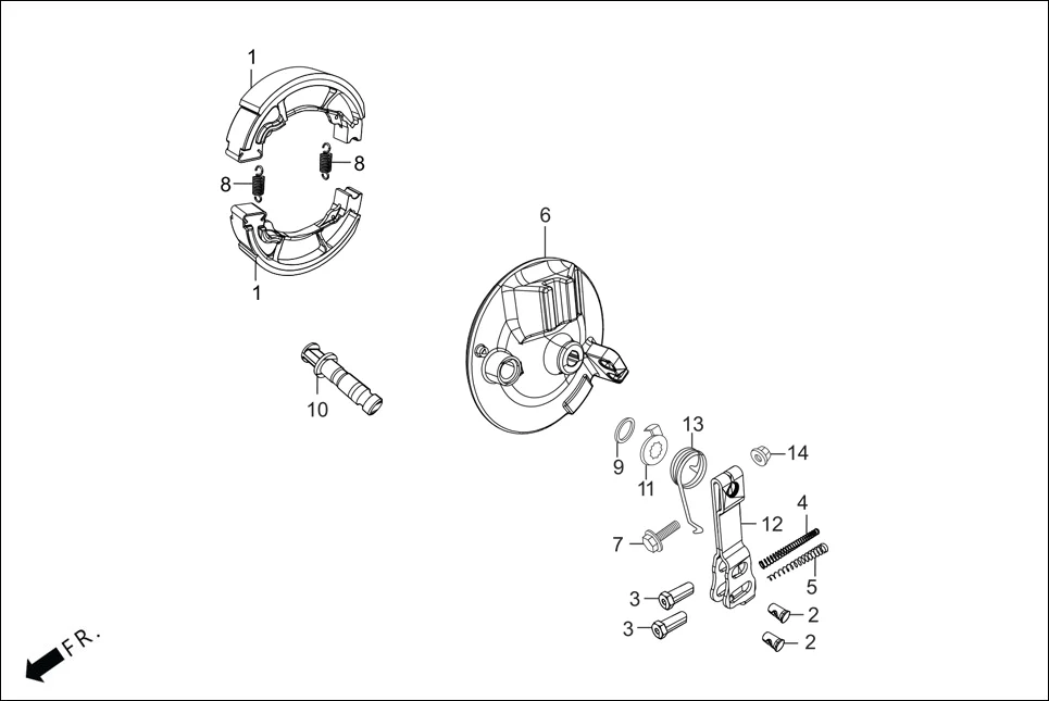 F-8-DRUM FR. BRAKE PANEL diagram showing 45456-AAL-100