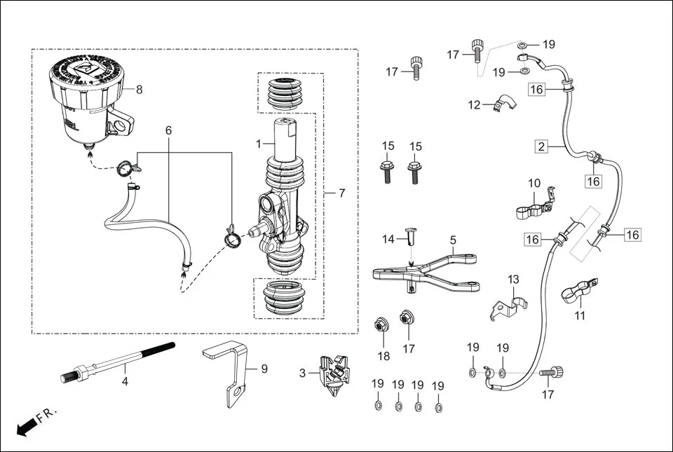 F-8B-DISC REAR BRAKE (ACTUATOR ASSY.) diagram showing 90145-MS9-610