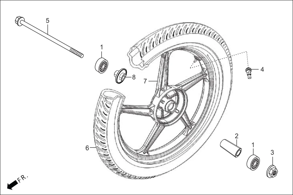 F-9-DRUM FRONT WHEEL (DRUM) diagram showing 44711-AAF-00099