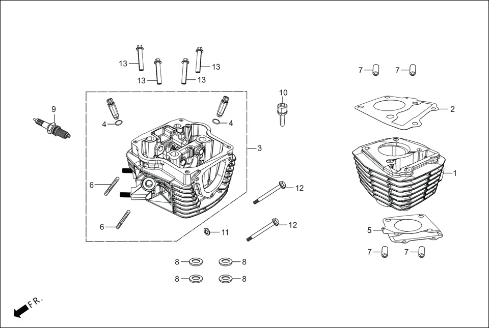 E-2 CYLINDER/CYLINDER HEAD