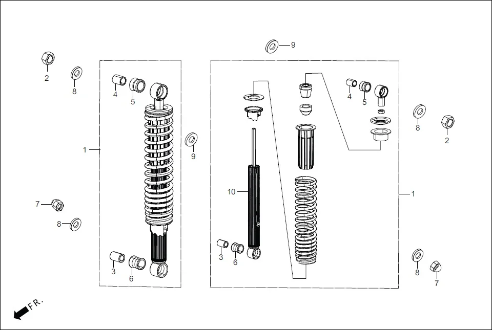 F-20 REAR CUSHION diagram showing 94021-10000-0S