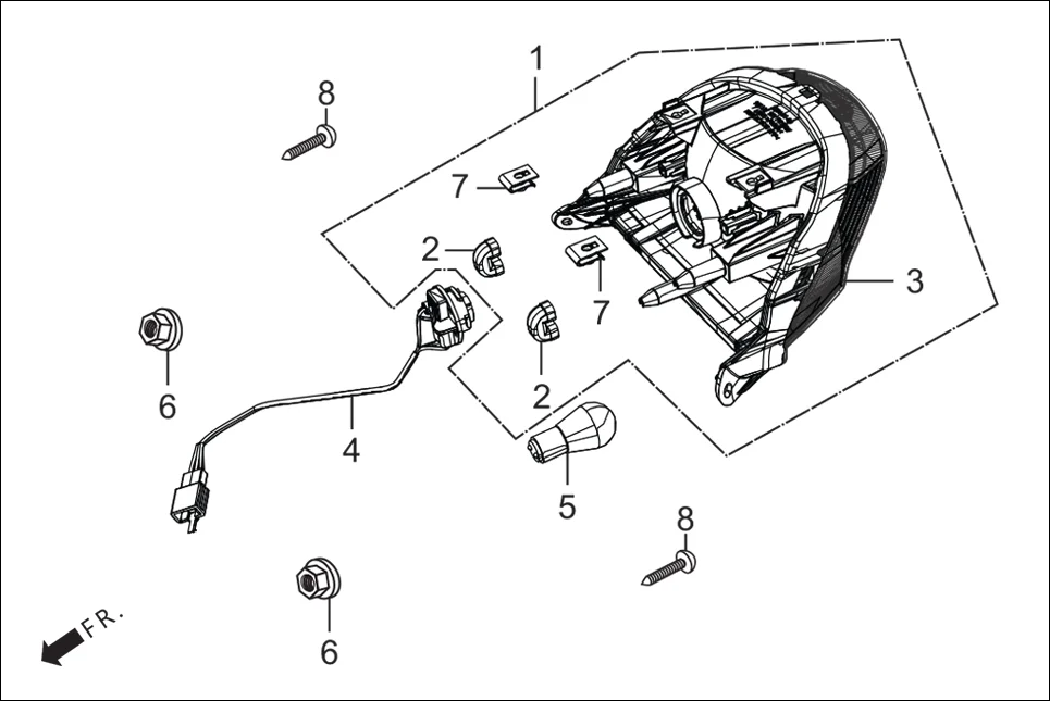 F-23 TAIL LIGHT diagram showing 33703-AAG-A0099