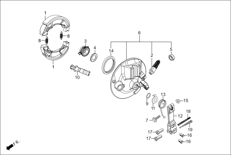F-8 FR. BRAKE PANEL diagram showing 45145-096-650