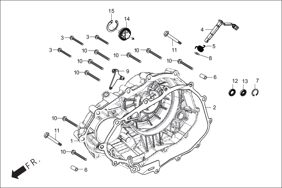E-5 RIGHT CRANK CASE COVER