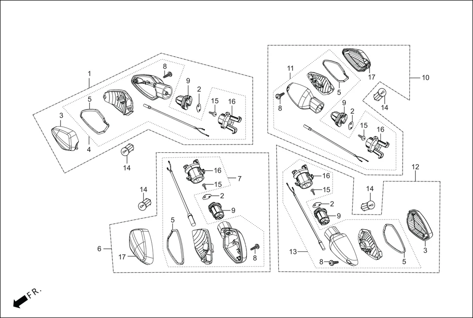 F-22 WINKER assembly diagram for Hero Super Splendor FI-BSVI (Oct, 2021)