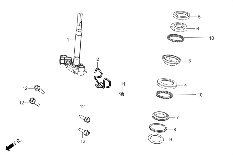 F-10-DRUM FRONT CUSHION /STRG. STEM