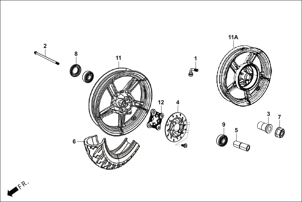F-12-DRUM FRONT WHEEL