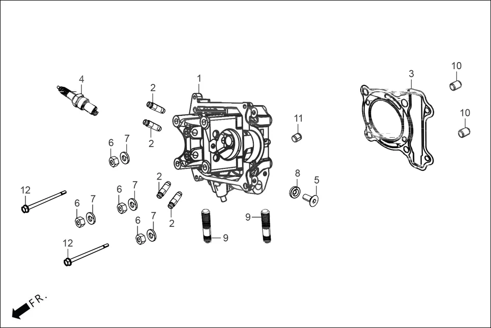 E-3 CYLN. &amp; CYLN HEAD (CYLINDER HEAD)