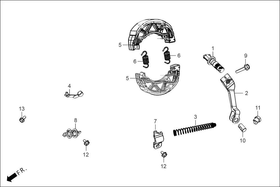F-11A REAR BRAKE diagram showing 90112-KTP-900