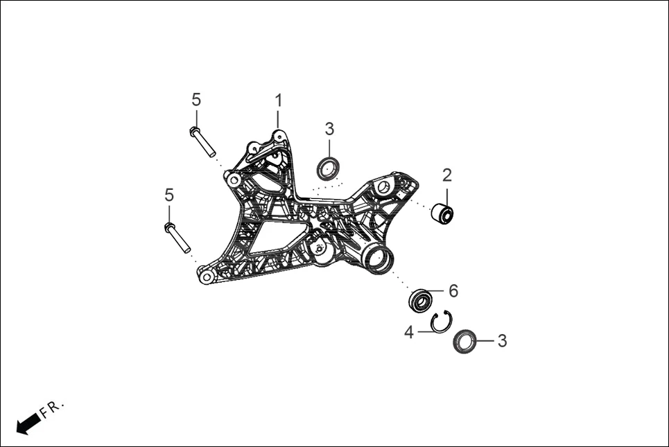 F-17A SWINGARM REAR diagram showing 94521-40175