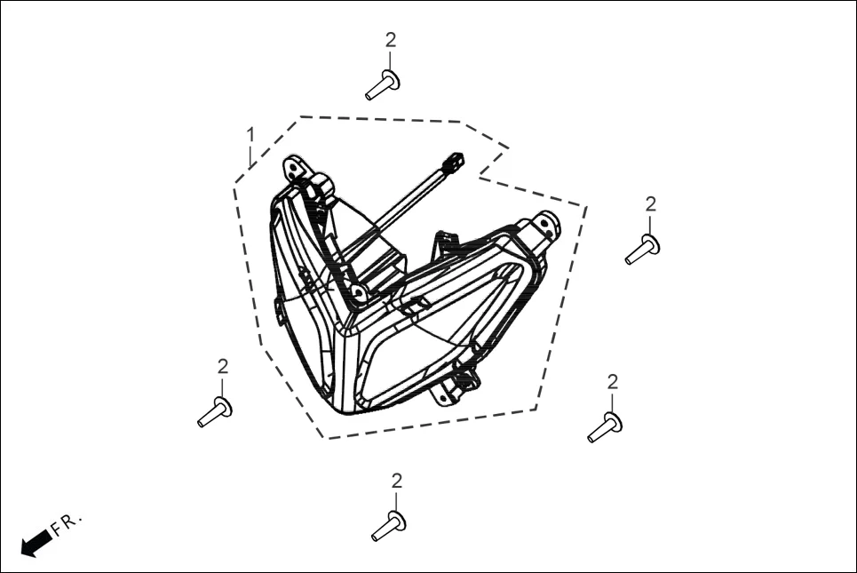 F-1 HEAD LIGHT diagram showing 33100-ABR-001