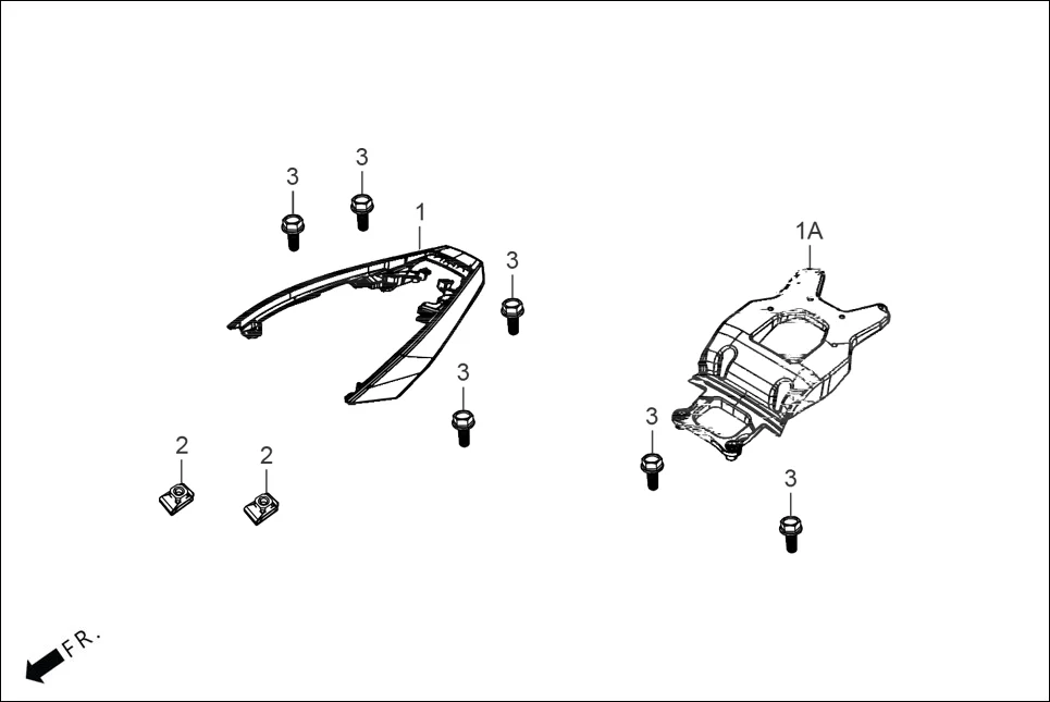 F-23A REAR GRIP diagram showing 95701-08022-00
