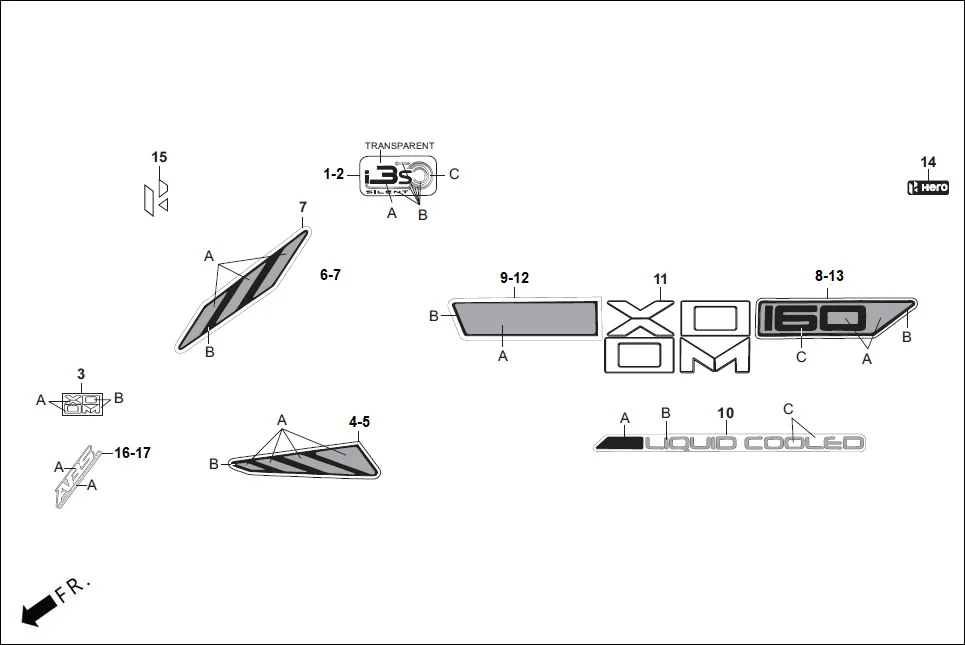 F-26 MARK/STRIPE diagram showing 86882-ABR-000T