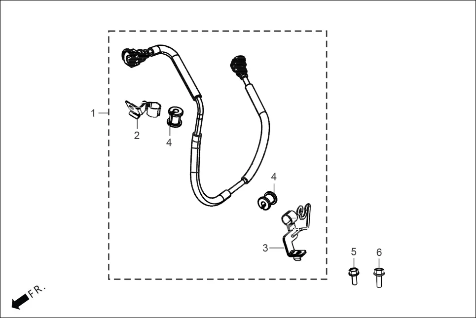 F-3C HOSE FUEL FEED diagram showing 17570-ABR-001