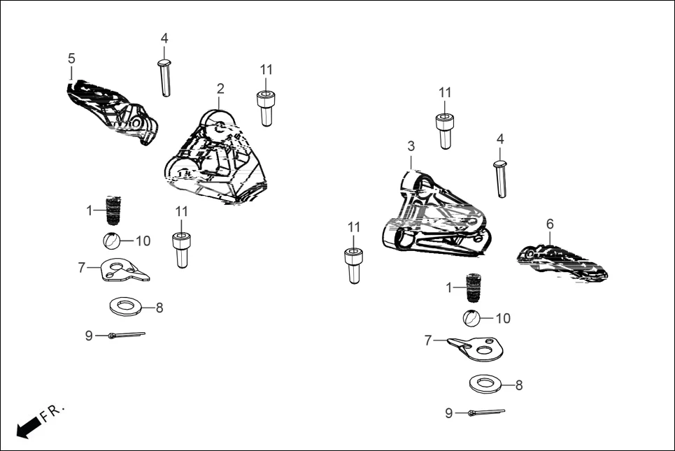 F-7A STEP PILLION /  HOLDER / BRKT. diagram showing 96211-08000