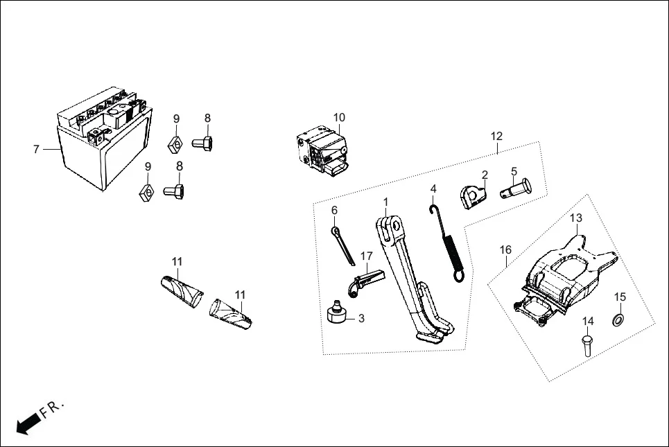 FOP-1 FOP-1 (OPTIONAL) diagram showing 50536-KPL-900