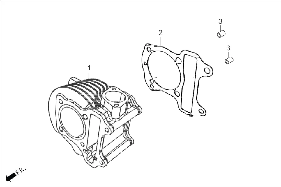 E-3A CYLN. &amp; CYLN HEAD (CYLINDER)
