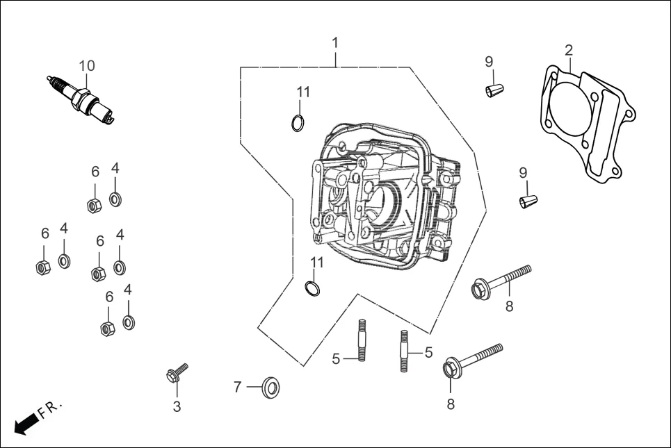 E-3 CYLN. &amp; CYLN HEAD (CYLINDER HEAD)