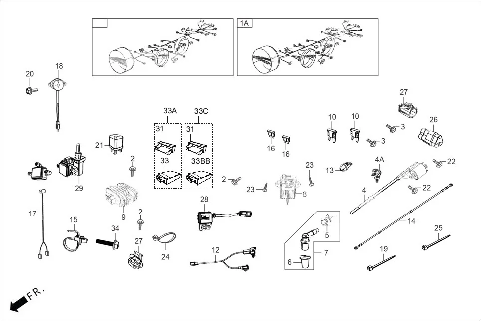 F-22-DISC WIRE HARNESS diagram showing 93903-24480