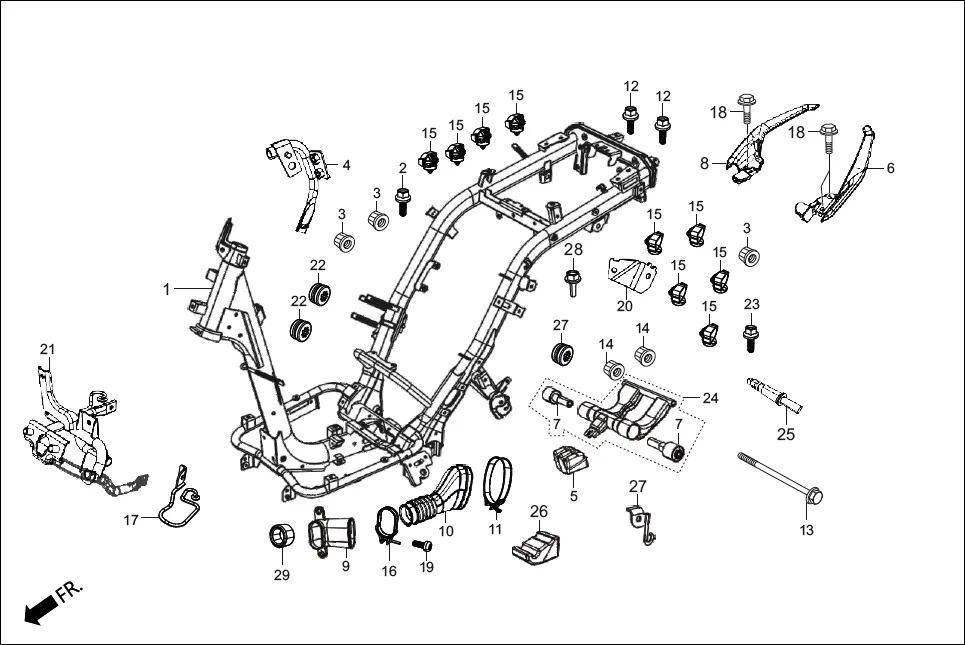 F-23-DRUM FRAME BODY diagram showing 94001-06000-0S