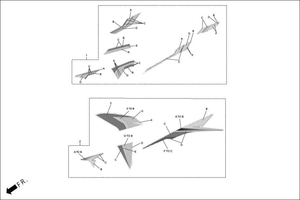 F-26A MARK/STRIPE (OPTIONAL) diagram showing ABVAS6A0000ENG