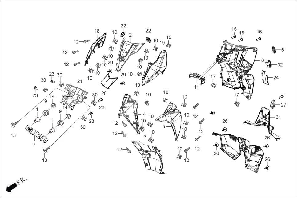 F-6-DRUM FR. &amp; INNER COVER diagram showing 81148-ABV-000G