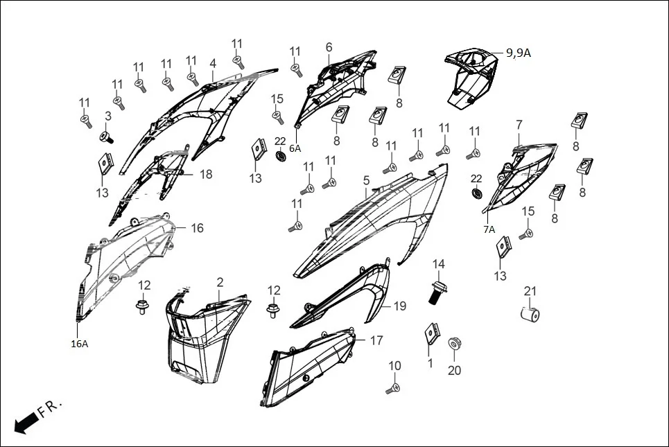 F-8-DISC BODY COVER diagram showing 83600-ABV-010F