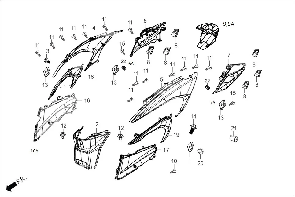 F-8-DRUM BODY COVER diagram showing 90320-GC3-000