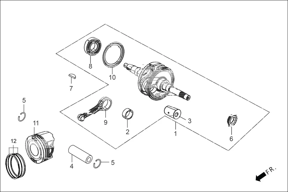 E-11 CRANK SHAFT/PISTON