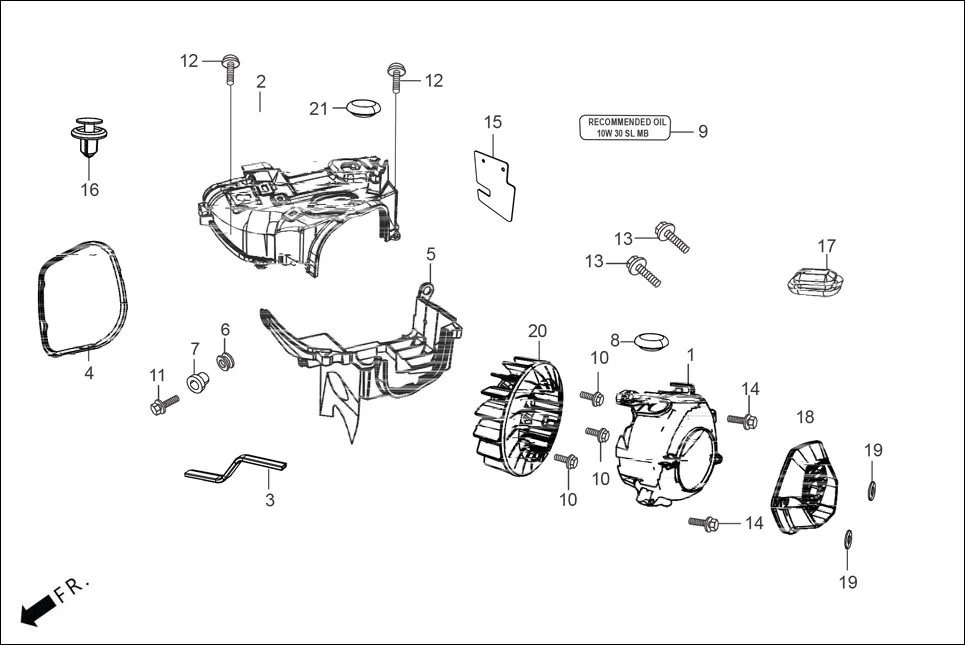 E-1 WATER PUMP &amp; COOLING FAN