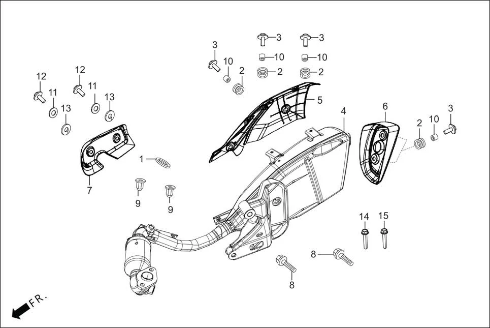 F-16 EXHAUST MUFFLER diagram showing 94101-06700