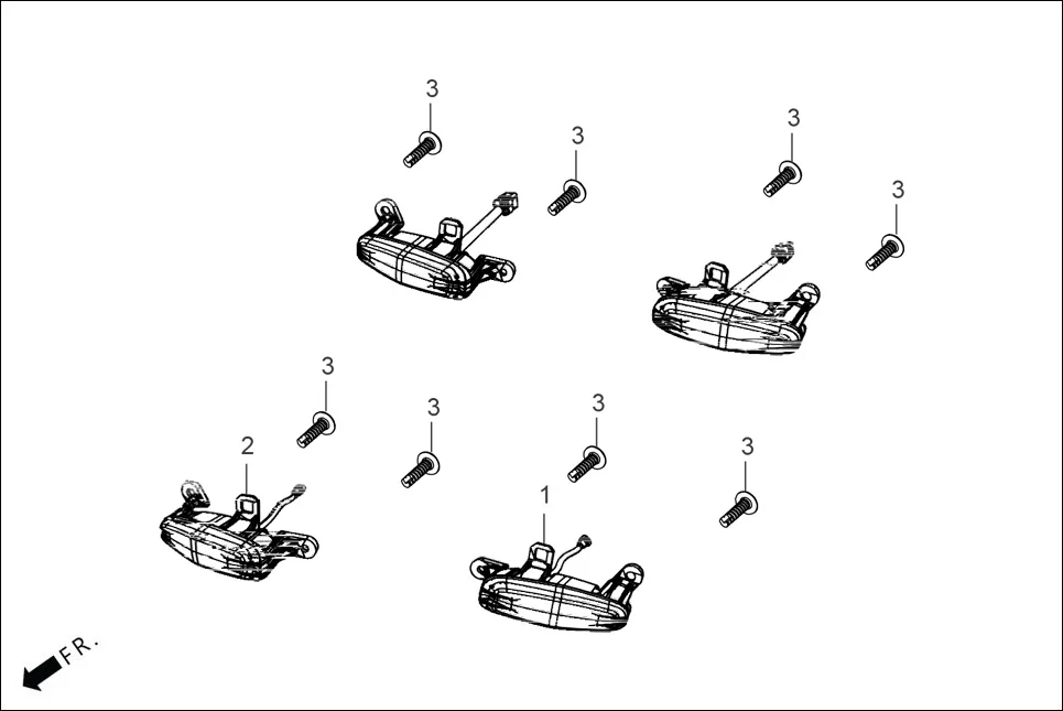 F-19-DRUM FRONT WINKER assembly diagram for Hero XOOM 125 OBD2(Apr., 2025)