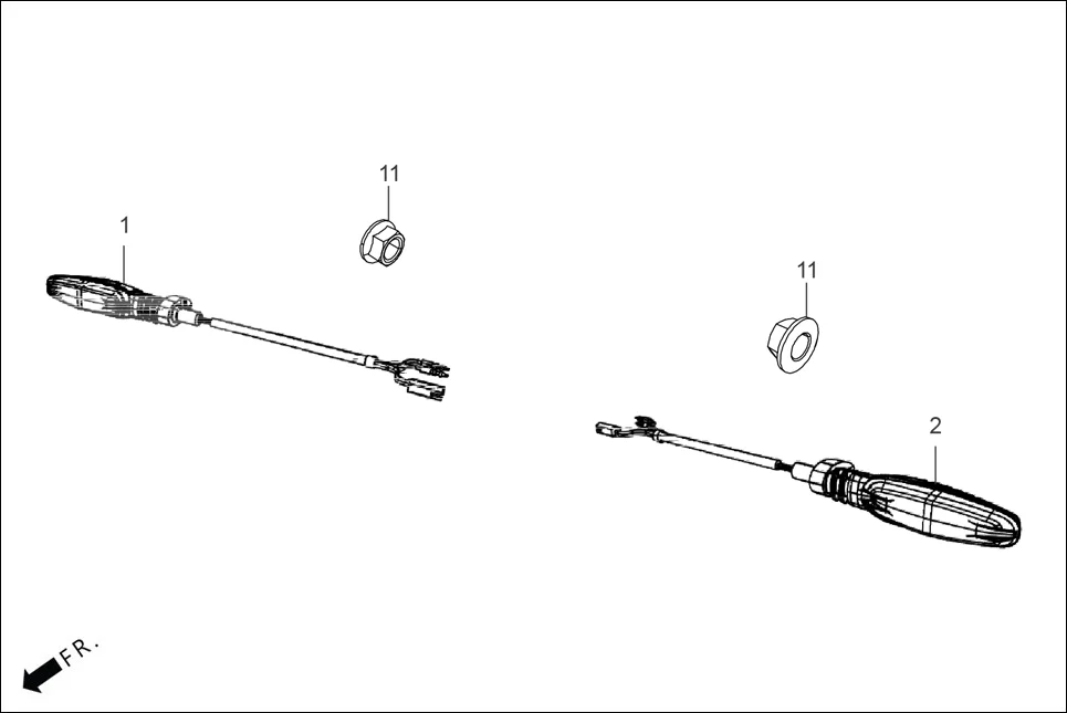 F-19A-DISC REAR WINKER assembly diagram for Hero XOOM 125 OBD2(Apr., 2025)