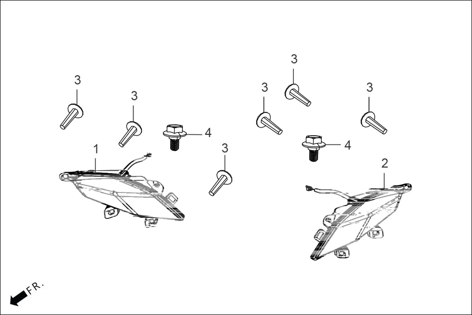 F-20 REAR COMBINATION LIGHT assembly diagram for Hero XOOM 125 OBD2(Apr., 2025)