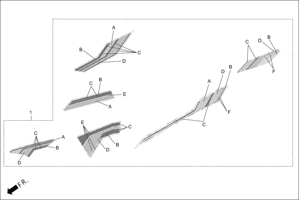 F-26A-DRUM MARK/STRIPE(OPTIONAL) assembly diagram for Hero XOOM 125 OBD2(Apr., 2025)
