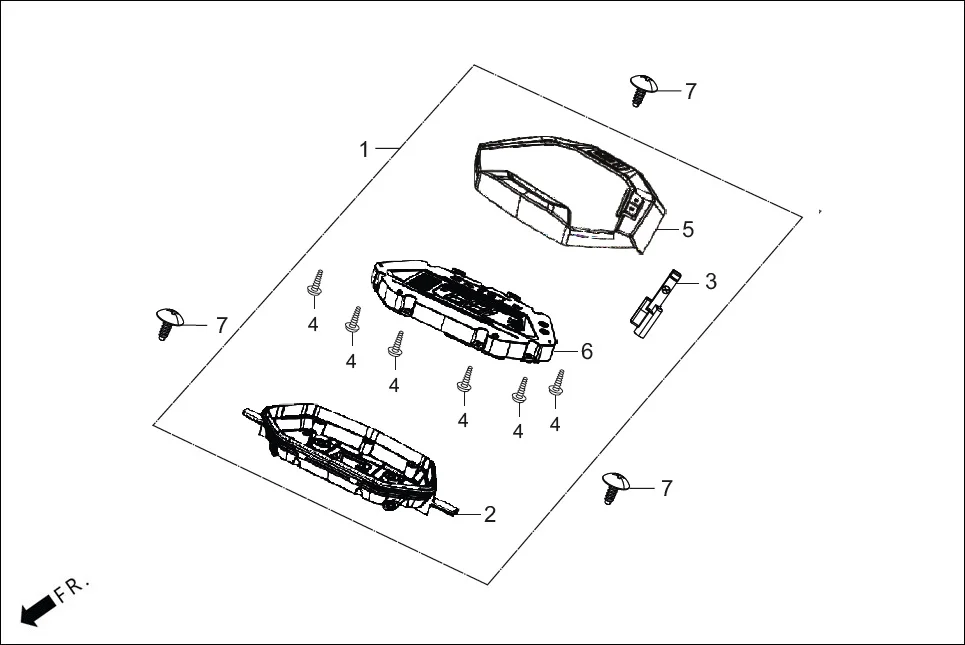 F-2 METER assembly diagram for Hero XOOM 125 OBD2(Apr., 2025)