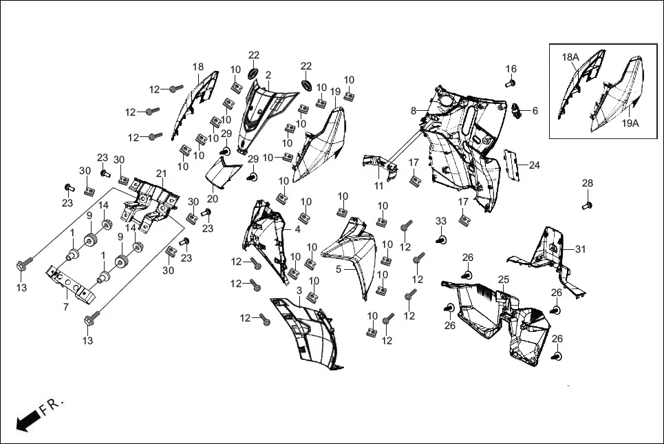 F-6-DISC FR. &amp; INNER COVER diagram showing 64320-ABV-020F