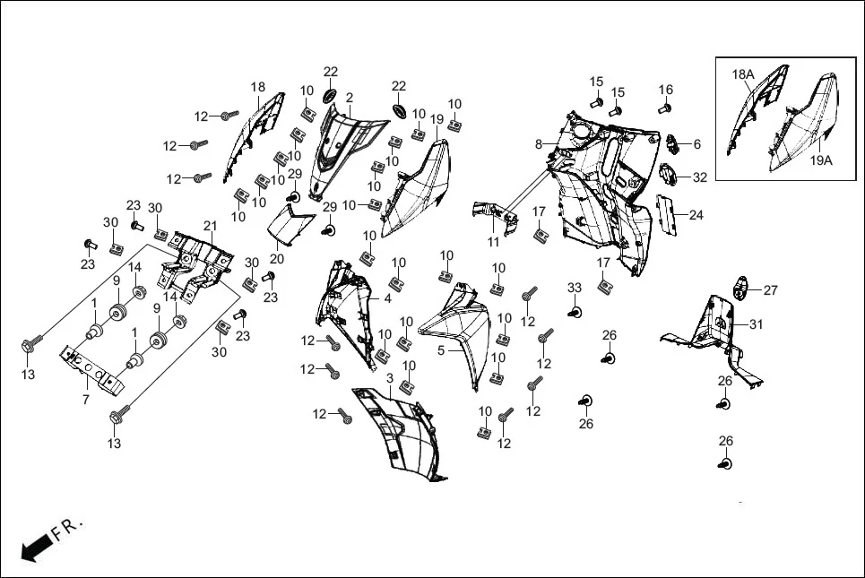 F-6-DRUM FR. &amp; INNER COVER assembly diagram for Hero XOOM 125 OBD2(Apr., 2025)