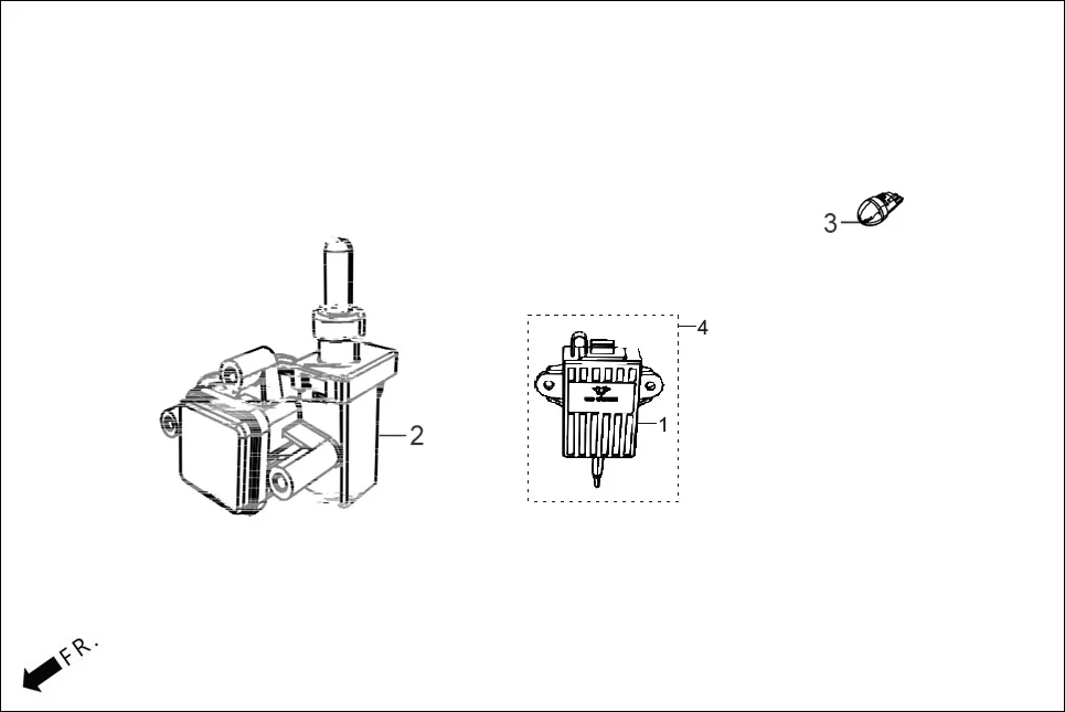 FOP-3-DRUM USB CHARGER ASSY./LIGHT ASSY., BOOT(OPTIONAL) assembly diagram for Hero XOOM 125 OBD2(Apr., 2025)