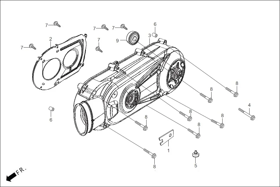 E-11 LEFT CRANK CASE COVER