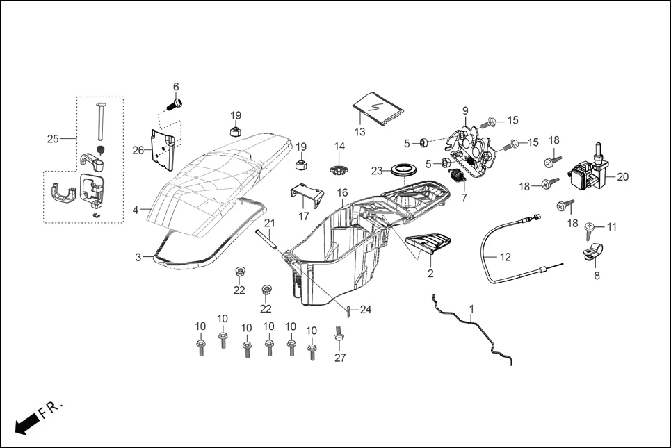 F-12 SEAT/LUGGAGE BOX diagram showing 81133-AAW-500