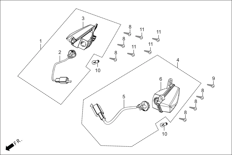 F-19 FRONT WINKER diagram showing 93903-25880