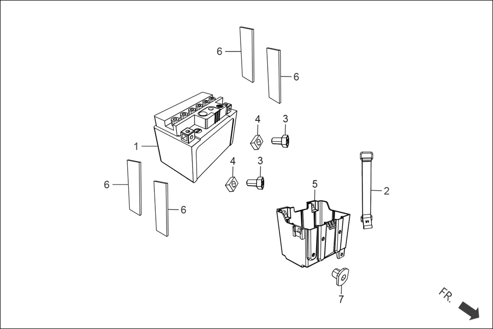 F-21 BATTERY assembly diagram for Hero XOOM 110 BSVI SPD EDTN (May, 2024)