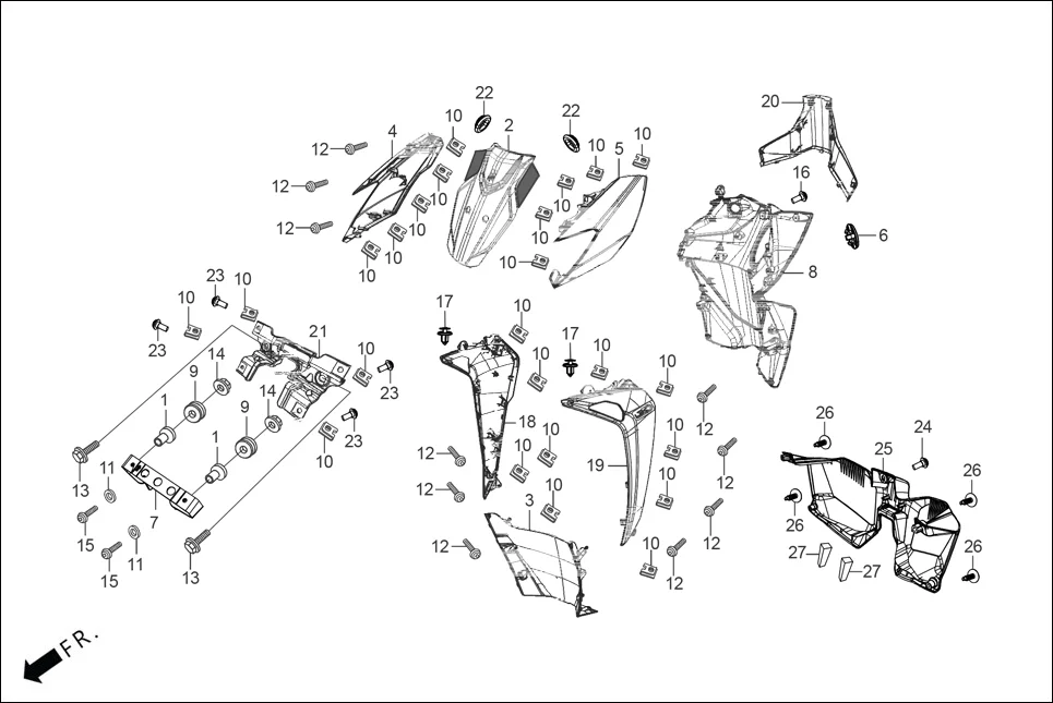 F-6 FR. &amp; INNER COVER diagram showing 94101-05000