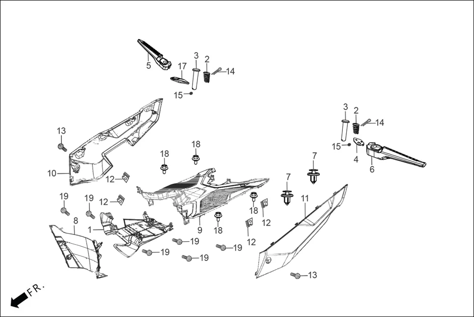 F-7 FLOOR PANEL diagram showing 64355-ACV-800A